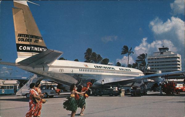 New Intercontinental Golden Fan Jet Honolulu Hawaii