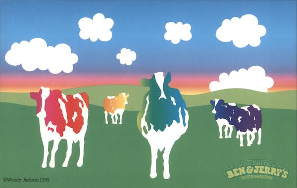 Rainbow Cows - Woody Jackson 1999 Modern (1970's to Present)