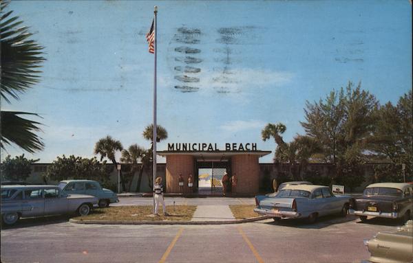 Entrance to the Municipal Beach on Treasure Isle Beach St. Petersburg Florida
