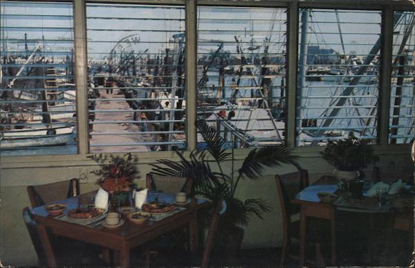 View of Harbor from Dining Room of the A & B Lobster House Key West Florida