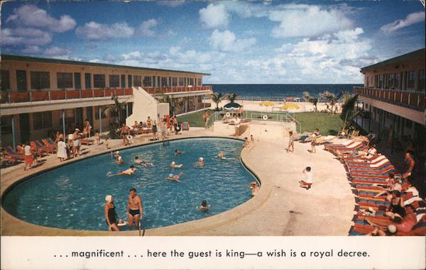 Monaco Luxury Resort Motel Magnificent. Here the guest is king-a Wish is a Royal Decree Miami Beach Florida