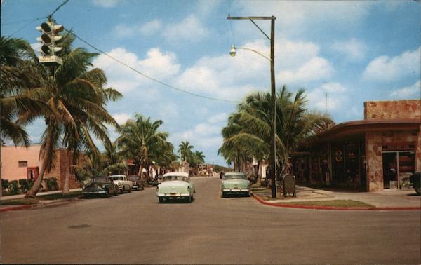 The Beautiful Palm Lined Business Section Naples Florida