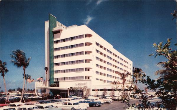 The Ivanhoe By the Sea Oceanfront at 101st Street, Bal Harbour Premier Season 1956-57 Miami Beach Florida