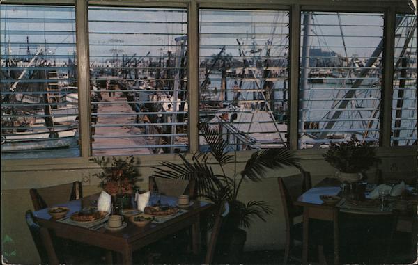 View of Harbor from Dining Room of the A & B Lobster House Key West Florida