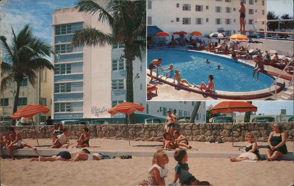 Blue Waters Hotel Directly on the Ocean 74th St. and the Ocean Open All Year Miami Beach Florida