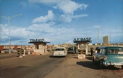 Main Gate to Travis Air Force Base Postcard