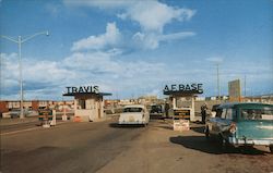Main Gate to Travis Air Force Base Fairfield, CA Postcard Postcard Postcard