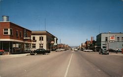 Main Street, Looking North Toward the Principal Business District Postcard