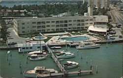 Venetian Isle Motel Hotel Resort Coffee Shop Lounge 20 Venetian Causeway Belle Isle on Biscayne Bay Postcard