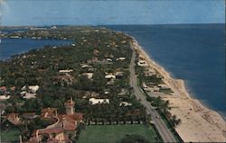 Aerial View Showing Fabulous Estates Postcard
