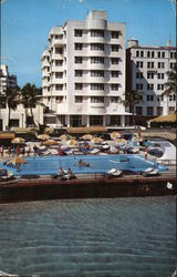 The Traymore Hotel Beach Pool and Cabana Club Postcard