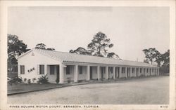 Pines Square Motor Court, Sarasota, Florida Postcard Postcard Postcard