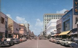 Clematis Street, looking west West Palm Beach, FL Postcard Postcard Postcard