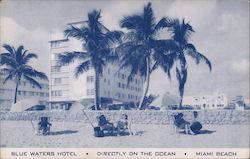 Blue Waters Hotel. Directly on the Ocean. Miami Beach Postcard