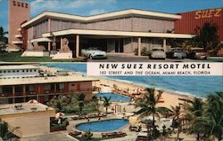New Suez Resort Motel- 182 Street and the Ocean- 18215 Collins Ave Miami Beach, FL Postcard Postcard Postcard