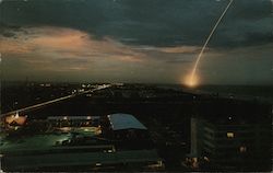 Fantastic Night Space Launch NASA Postcard