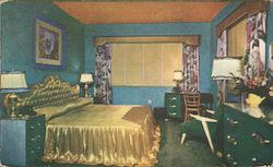 The Delmonico Hotel-Typical bedroom Postcard