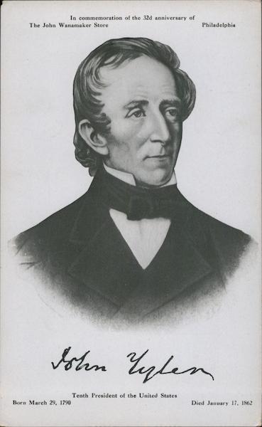 John Tyler Tenth President of the United States. Born March 29, 1790 Died January 17, 1862 Philadelphia