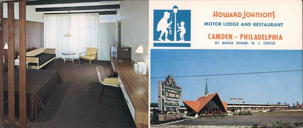 Howard Johnson's Motor Lodge and Restaurant Camden Philadelphia at Maple Shade, N.J. Circle New Jersey