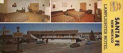 Sante Fe New Mexico Lamplighter Motel Large Format Postcard