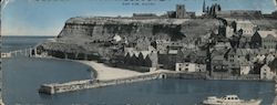 View of Town and Harbor, East Side Large Format Postcard