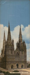 Cathedral From N.W. Litchfield, England Large Format Postcard Large Format Postcard Large Format Postcard