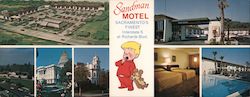 Sandman Motel Large Format Postcard