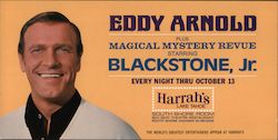 Eddy Arnold plus Magical Mystery Revue starring Blackstone, Jr., Harrah's Lake Tahoe Large Format Postcard