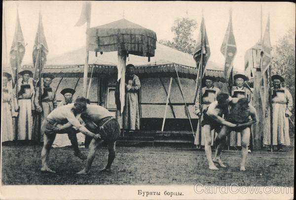 People engaged in wrestling, Mongolia or Siberia? Russia