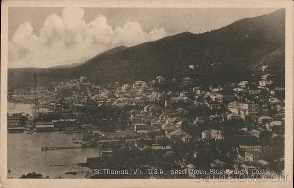 St. Thomas, V I USA seen from Blue Beards Castle. Virgin Islands
