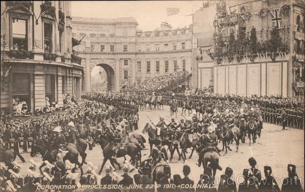 Coronation Procession, June 22nd 1911, Colonials London England