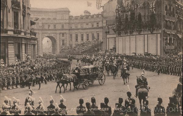 Coronation Procession, June 22nd 1911, Princess Mary London England