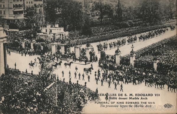 Funeral of King Edward the VII - Procession before the Marble Arch London England