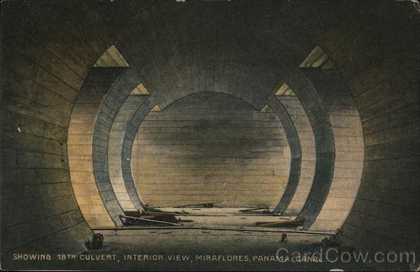 Showing 18th Culvert, Interior View Panama Canal