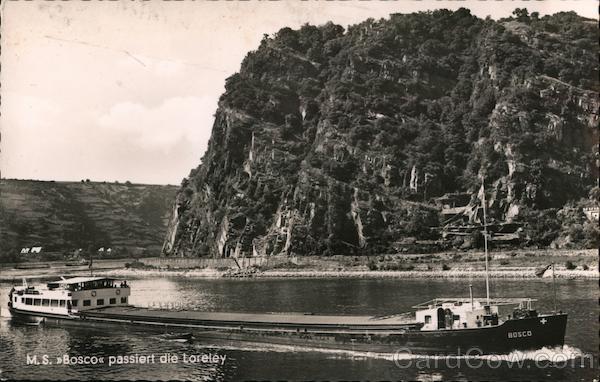 M.S. Bosco Passing Loreley Rock St. Goarshausen Germany
