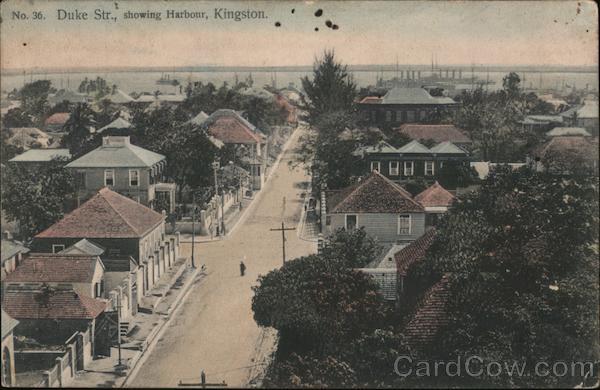 Duke Str., Showing Harbour Kingston Jamaica