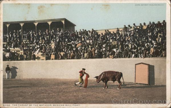 6098 THE THRUST BY THE MATADOR, MEXICAN BULL FIGHT Mexico