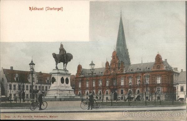Main Square, Karl X Gustav Monument, Town Hall Malmö Sweden