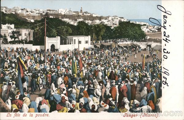 The festival of powder Tanger Morocco Africa