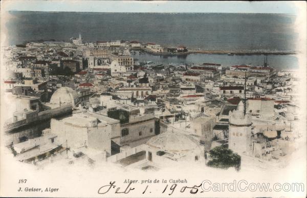 Vue de Ville, Pris de la Casbah Algiers Algeria Africa