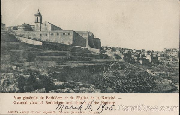 Vue Generale du Ville et de l'Eglise de al Nativite Bethlehem Israel