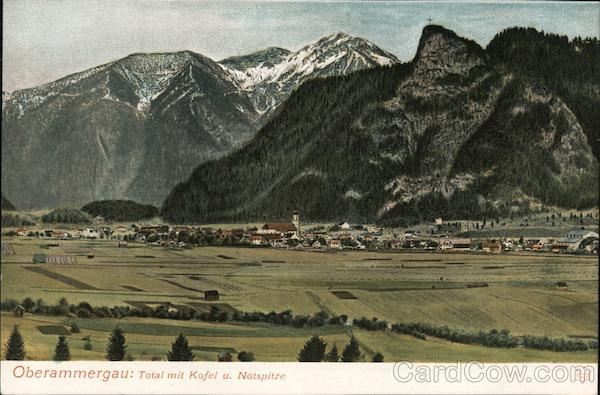 Total mit Kofel und Notspitze Passions Oberammergau Germany