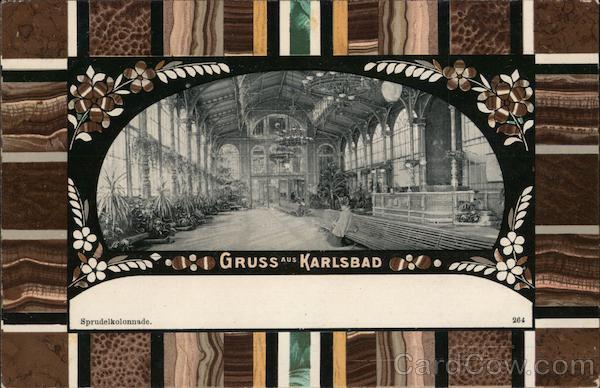 Gruss Aus Karlsbad [Greetings from Karlovy Vary] - Large Waiting Room Czech Republic