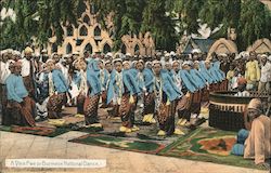 Burmese National Dance Postcard