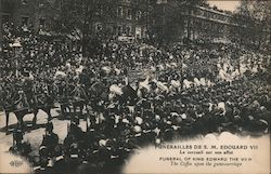 Funeral of king edward the VIIth - The cofin upon the gune-carriage Postcard