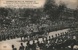 FUNERAILLES DE S. M EDOUARD VII Le carrosse de la Reine Alexandra suivant le corbillard Postcard