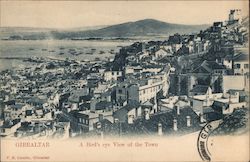 Gibraltar. A bird's eye view of the town Postcard