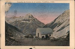 Casucha de Correo en el camino, Cordillera, Chile Postcard