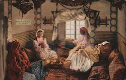 A Turkish sitting room, Harem Postcard
