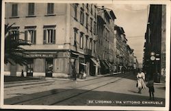 Livorno - via vittorio emanuele Postcard